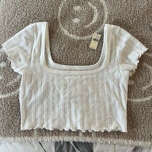 NWT Aerie ribbed cropped baby tee